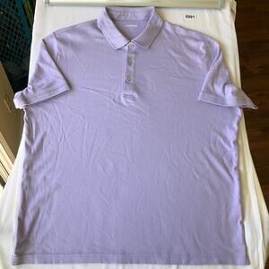 Lands’ End Men’s Short Sleeve Polo Shirt Size XL, Lavender Purple
